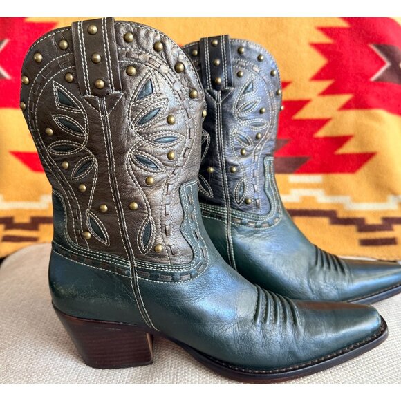 Cole Haan Studded Western Ankle Boots - crafted in Brazil - Picture 1 of 10